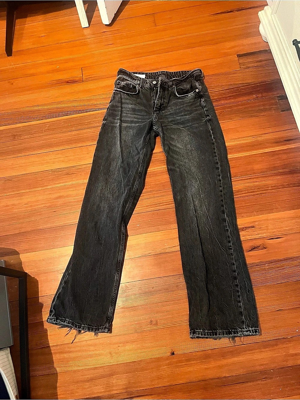 Zara Straight Leg Black Jeans